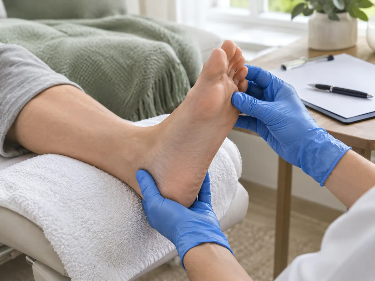 Foot health check and advice foot care